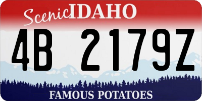 ID license plate 4B2179Z