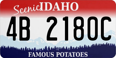 ID license plate 4B2180C