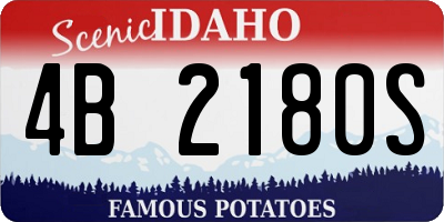 ID license plate 4B2180S