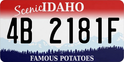 ID license plate 4B2181F
