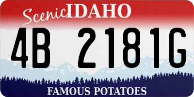 ID license plate 4B2181G