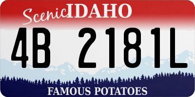ID license plate 4B2181L