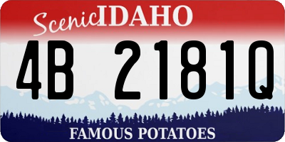 ID license plate 4B2181Q