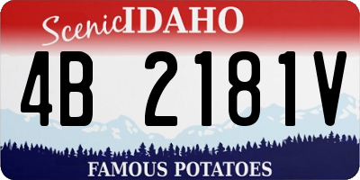 ID license plate 4B2181V