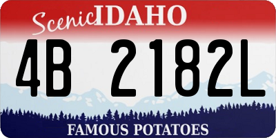 ID license plate 4B2182L