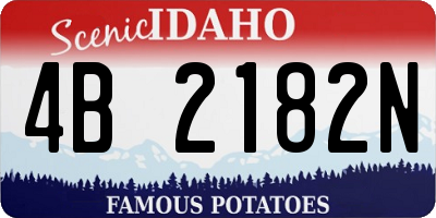 ID license plate 4B2182N
