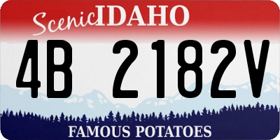 ID license plate 4B2182V