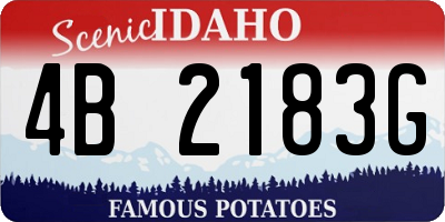 ID license plate 4B2183G