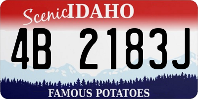 ID license plate 4B2183J