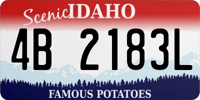 ID license plate 4B2183L