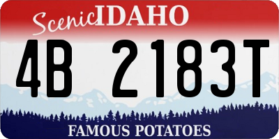 ID license plate 4B2183T