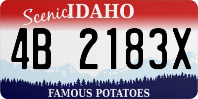 ID license plate 4B2183X