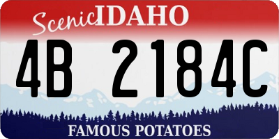 ID license plate 4B2184C