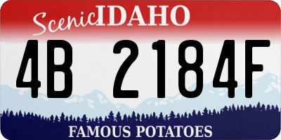 ID license plate 4B2184F