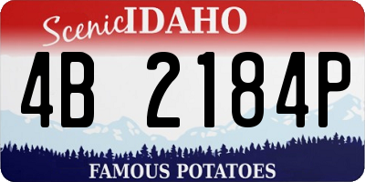ID license plate 4B2184P