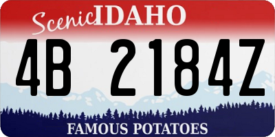 ID license plate 4B2184Z