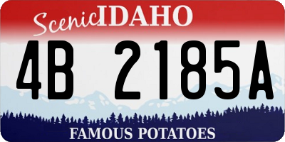 ID license plate 4B2185A