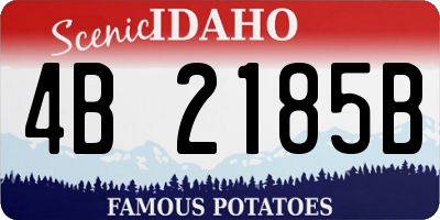 ID license plate 4B2185B