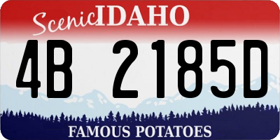 ID license plate 4B2185D