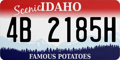 ID license plate 4B2185H