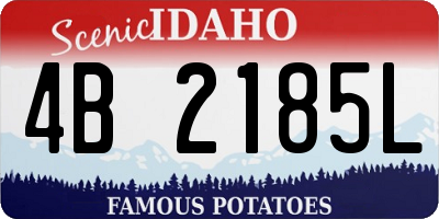 ID license plate 4B2185L