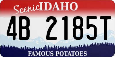 ID license plate 4B2185T