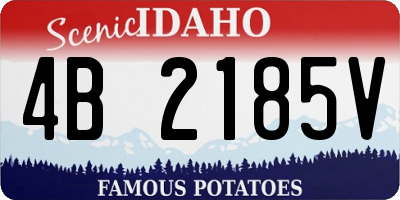 ID license plate 4B2185V