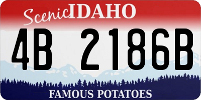 ID license plate 4B2186B