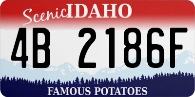 ID license plate 4B2186F