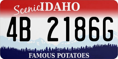 ID license plate 4B2186G
