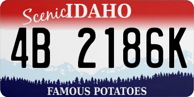 ID license plate 4B2186K