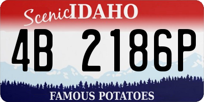 ID license plate 4B2186P