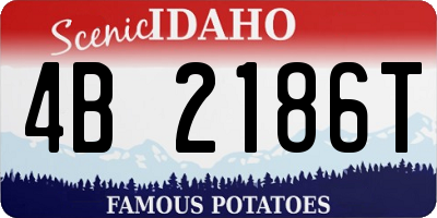 ID license plate 4B2186T