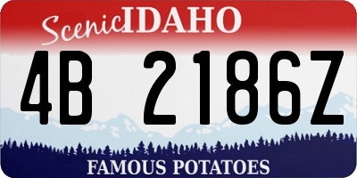 ID license plate 4B2186Z