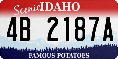 ID license plate 4B2187A