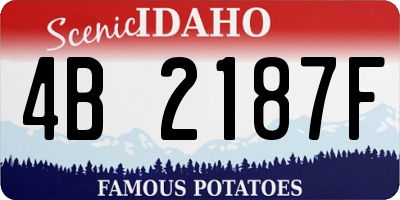 ID license plate 4B2187F