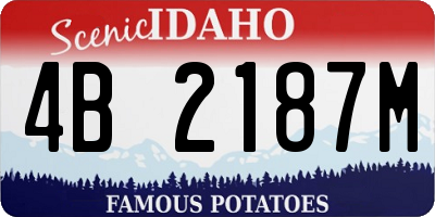 ID license plate 4B2187M
