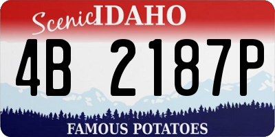 ID license plate 4B2187P