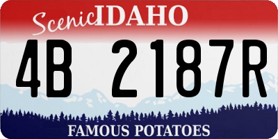 ID license plate 4B2187R