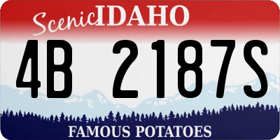 ID license plate 4B2187S