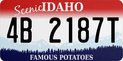 ID license plate 4B2187T