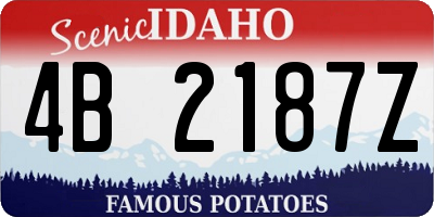 ID license plate 4B2187Z