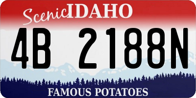 ID license plate 4B2188N