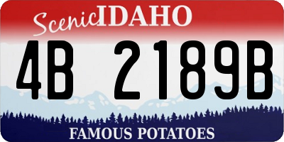 ID license plate 4B2189B