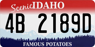 ID license plate 4B2189D