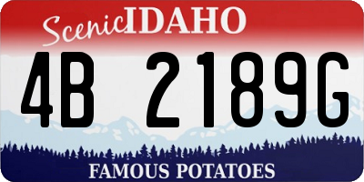 ID license plate 4B2189G