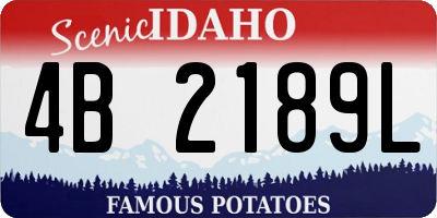 ID license plate 4B2189L
