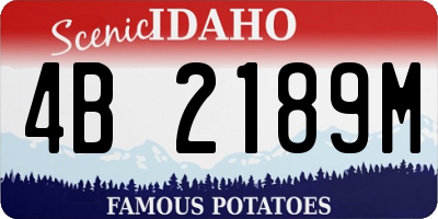 ID license plate 4B2189M