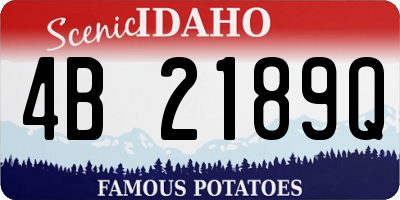 ID license plate 4B2189Q