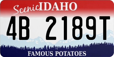 ID license plate 4B2189T